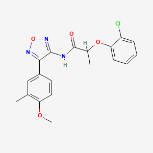 2-(2-chlorophenoxy)-N-[4-(4-methoxy-3-methylphenyl)-1,2,5-oxadiazol-3-yl]propanamide