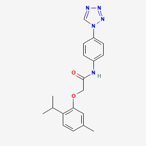 2-[5-methyl-2-(propan-2-yl)phenoxy]-N-[4-(1H-tetrazol-1-yl)phenyl]acetamide