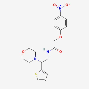 N-[2-(morpholin-4-yl)-2-(thiophen-2-yl)ethyl]-2-(4-nitrophenoxy)acetamide