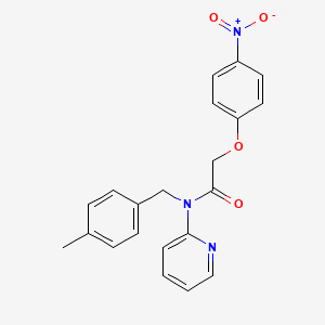 molecular formula C21H19N3O4 B11348324 N-(4-methylbenzyl)-2-(4-nitrophenoxy)-N-(pyridin-2-yl)acetamide 