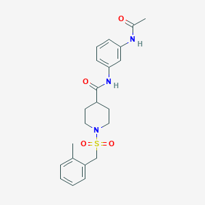 N-[3-(acetylamino)phenyl]-1-[(2-methylbenzyl)sulfonyl]piperidine-4-carboxamide