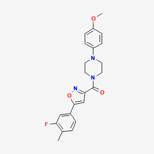 [5-(3-Fluoro-4-methylphenyl)-1,2-oxazol-3-yl][4-(4-methoxyphenyl)piperazin-1-yl]methanone