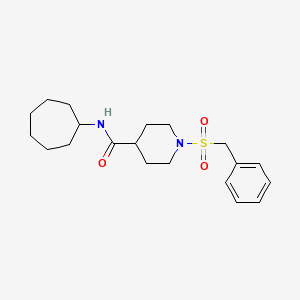 molecular formula C20H30N2O3S B11348373 1-(benzylsulfonyl)-N-cycloheptylpiperidine-4-carboxamide 