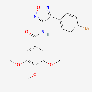 molecular formula C18H16BrN3O5 B11348380 N-[4-(4-bromophenyl)-1,2,5-oxadiazol-3-yl]-3,4,5-trimethoxybenzamide 