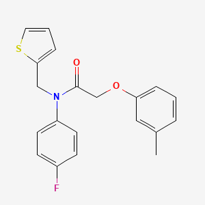 N-(4-fluorophenyl)-2-(3-methylphenoxy)-N-(thiophen-2-ylmethyl)acetamide