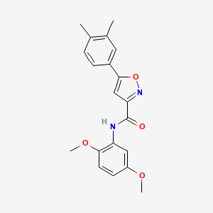 molecular formula C20H20N2O4 B11348404 N-(2,5-dimethoxyphenyl)-5-(3,4-dimethylphenyl)-1,2-oxazole-3-carboxamide 