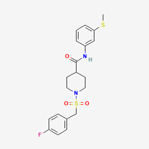 1-[(4-fluorobenzyl)sulfonyl]-N-[3-(methylsulfanyl)phenyl]piperidine-4-carboxamide