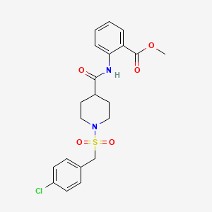 Methyl 2-[({1-[(4-chlorobenzyl)sulfonyl]piperidin-4-yl}carbonyl)amino]benzoate