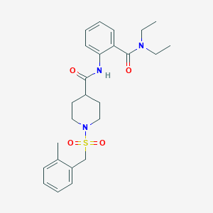 N-[2-(diethylcarbamoyl)phenyl]-1-[(2-methylbenzyl)sulfonyl]piperidine-4-carboxamide