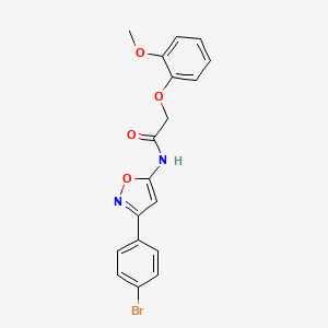 N-[3-(4-bromophenyl)-1,2-oxazol-5-yl]-2-(2-methoxyphenoxy)acetamide