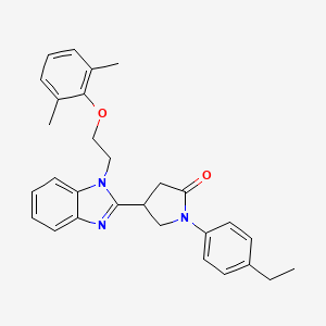 4-{1-[2-(2,6-dimethylphenoxy)ethyl]-1H-benzimidazol-2-yl}-1-(4-ethylphenyl)pyrrolidin-2-one