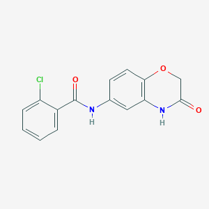 2-chloro-N-(3-oxo-3,4-dihydro-2H-1,4-benzoxazin-6-yl)benzamide