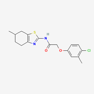 2-(4-chloro-3-methylphenoxy)-N-(6-methyl-4,5,6,7-tetrahydro-1,3-benzothiazol-2-yl)acetamide