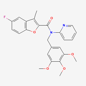 5-fluoro-3-methyl-N-(pyridin-2-yl)-N-(3,4,5-trimethoxybenzyl)-1-benzofuran-2-carboxamide