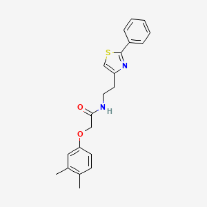 2-(3,4-dimethylphenoxy)-N-[2-(2-phenyl-1,3-thiazol-4-yl)ethyl]acetamide