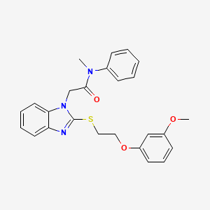 2-(2-{[2-(3-methoxyphenoxy)ethyl]sulfanyl}-1H-benzimidazol-1-yl)-N-methyl-N-phenylacetamide