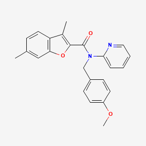 N-(4-methoxybenzyl)-3,6-dimethyl-N-(pyridin-2-yl)-1-benzofuran-2-carboxamide