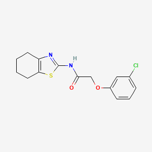 molecular formula C15H15ClN2O2S B11348519 2-(3-chlorophenoxy)-N-(4,5,6,7-tetrahydro-1,3-benzothiazol-2-yl)acetamide 