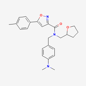 N-[4-(dimethylamino)benzyl]-5-(4-methylphenyl)-N-(tetrahydrofuran-2-ylmethyl)-1,2-oxazole-3-carboxamide