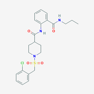 1-[(2-chlorobenzyl)sulfonyl]-N-[2-(propylcarbamoyl)phenyl]piperidine-4-carboxamide