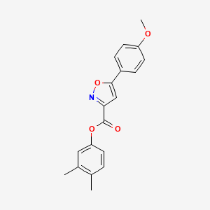 molecular formula C19H17NO4 B11348559 3,4-Dimethylphenyl 5-(4-methoxyphenyl)-1,2-oxazole-3-carboxylate 