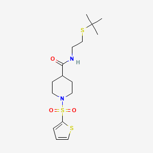 N-[2-(tert-butylsulfanyl)ethyl]-1-(thiophen-2-ylsulfonyl)piperidine-4-carboxamide