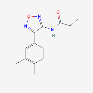 molecular formula C13H15N3O2 B11348591 N-[4-(3,4-dimethylphenyl)-1,2,5-oxadiazol-3-yl]propanamide 