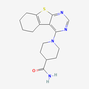 1-(5,6,7,8-Tetrahydro[1]benzothieno[2,3-d]pyrimidin-4-yl)piperidine-4-carboxamide