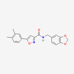 N-(1,3-benzodioxol-5-ylmethyl)-5-(3,4-dimethylphenyl)-1,2-oxazole-3-carboxamide