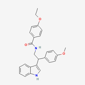 4-ethoxy-N-[2-(1H-indol-3-yl)-2-(4-methoxyphenyl)ethyl]benzamide