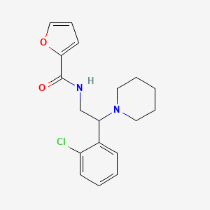 molecular formula C18H21ClN2O2 B11348651 N-[2-(2-chlorophenyl)-2-(piperidin-1-yl)ethyl]furan-2-carboxamide 