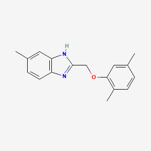 molecular formula C17H18N2O B11348653 2-[(2,5-dimethylphenoxy)methyl]-5-methyl-1H-benzimidazole 