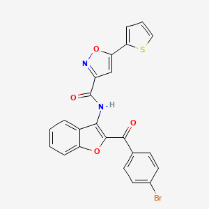 N-{2-[(4-bromophenyl)carbonyl]-1-benzofuran-3-yl}-5-(thiophen-2-yl)-1,2-oxazole-3-carboxamide