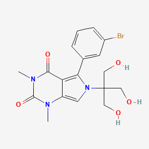 molecular formula C18H20BrN3O5 B11348663 5-(3-bromophenyl)-6-[1,3-dihydroxy-2-(hydroxymethyl)propan-2-yl]-1,3-dimethyl-1H-pyrrolo[3,4-d]pyrimidine-2,4(3H,6H)-dione 