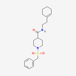 molecular formula C21H30N2O3S B11348697 1-(benzylsulfonyl)-N-[2-(cyclohex-1-en-1-yl)ethyl]piperidine-4-carboxamide 