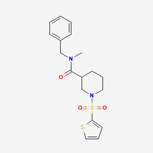 molecular formula C18H22N2O3S2 B11348702 N-benzyl-N-methyl-1-(thiophen-2-ylsulfonyl)piperidine-3-carboxamide 