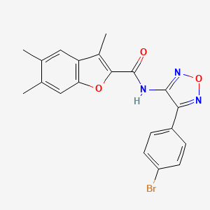 N-[4-(4-bromophenyl)-1,2,5-oxadiazol-3-yl]-3,5,6-trimethyl-1-benzofuran-2-carboxamide