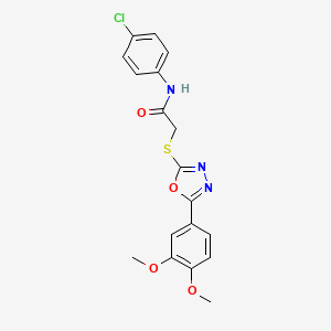 N-(4-chlorophenyl)-2-{[5-(3,4-dimethoxyphenyl)-1,3,4-oxadiazol-2-yl]sulfanyl}acetamide