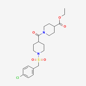 Ethyl 1-({1-[(4-chlorobenzyl)sulfonyl]piperidin-4-yl}carbonyl)piperidine-4-carboxylate