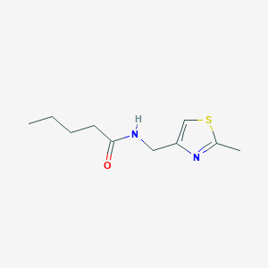 molecular formula C10H16N2OS B11348766 N-[(2-methyl-1,3-thiazol-4-yl)methyl]pentanamide 