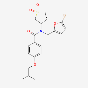 N-[(5-bromofuran-2-yl)methyl]-N-(1,1-dioxidotetrahydrothiophen-3-yl)-4-(2-methylpropoxy)benzamide