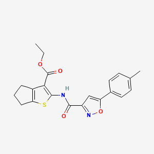 ethyl 2-({[5-(4-methylphenyl)-1,2-oxazol-3-yl]carbonyl}amino)-5,6-dihydro-4H-cyclopenta[b]thiophene-3-carboxylate