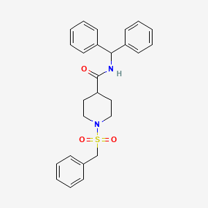 1-(benzylsulfonyl)-N-(diphenylmethyl)piperidine-4-carboxamide