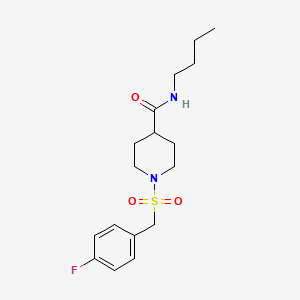 molecular formula C17H25FN2O3S B11348794 N-butyl-1-[(4-fluorobenzyl)sulfonyl]piperidine-4-carboxamide 