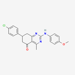 7-(4-chlorophenyl)-2-[(4-methoxyphenyl)amino]-4-methyl-7,8-dihydroquinazolin-5(6H)-one