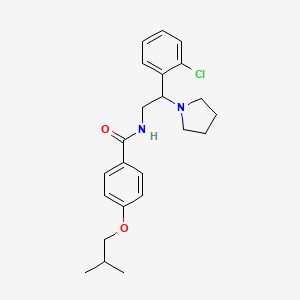 molecular formula C23H29ClN2O2 B11348839 N-[2-(2-chlorophenyl)-2-(pyrrolidin-1-yl)ethyl]-4-(2-methylpropoxy)benzamide 