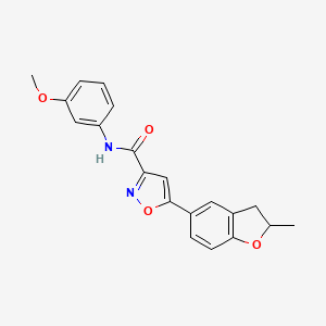 N-(3-methoxyphenyl)-5-(2-methyl-2,3-dihydro-1-benzofuran-5-yl)-1,2-oxazole-3-carboxamide