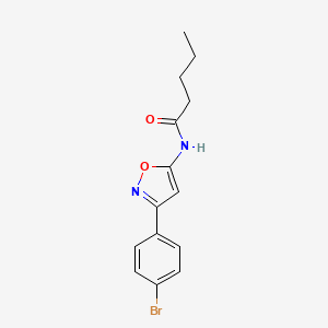 N-[3-(4-bromophenyl)-1,2-oxazol-5-yl]pentanamide