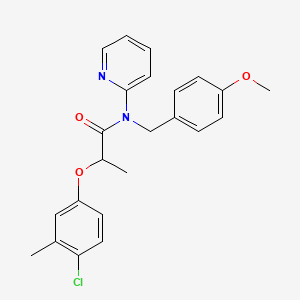 molecular formula C23H23ClN2O3 B11348875 2-(4-chloro-3-methylphenoxy)-N-(4-methoxybenzyl)-N-(pyridin-2-yl)propanamide 