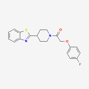 molecular formula C20H19FN2O2S B11348885 1-[4-(1,3-Benzothiazol-2-yl)piperidin-1-yl]-2-(4-fluorophenoxy)ethanone 